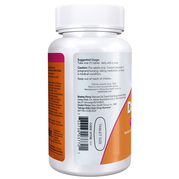 Now Daily Vits Multivitamin and Mineral / Multivitamin ve Mineral İçeren Takviye Edici Gıda