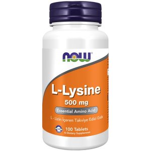 Now L - Lysine 500 mg / L - Lizin İçeren Takviye Edici Gıda 100 Tablet