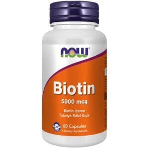 Now Biotin 5000 mcg – Biotin İçeren Takviye Edici Gıda